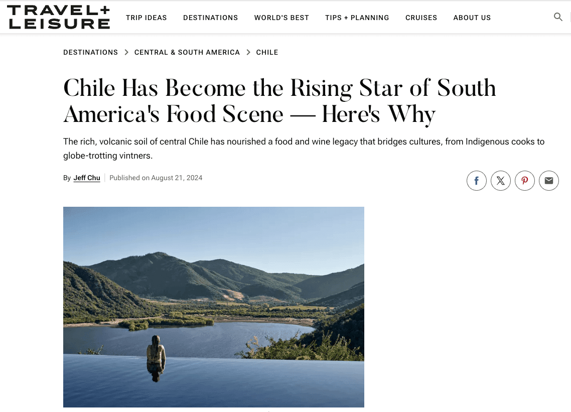 Chile Has Become the Rising Star of South America's Food Scene — Here's Why
