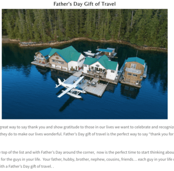Father’s Day Gift of Travel
